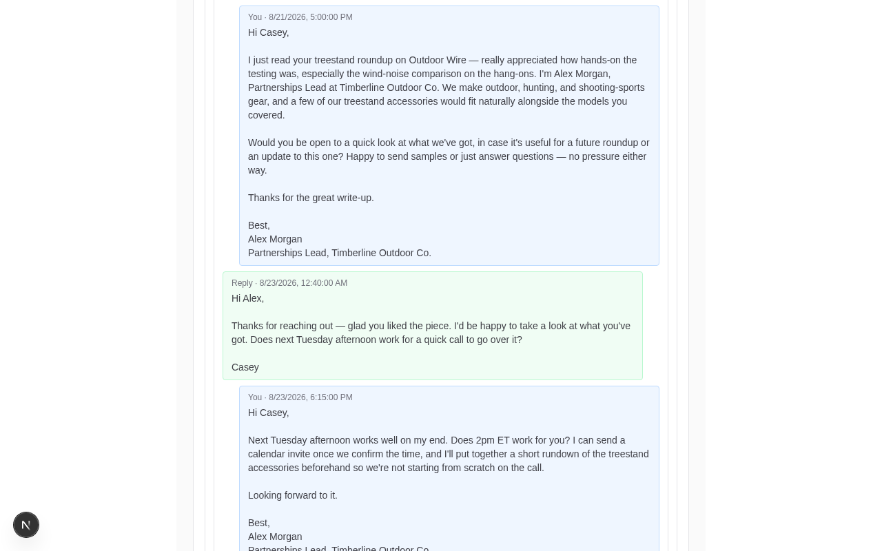 Reply thread